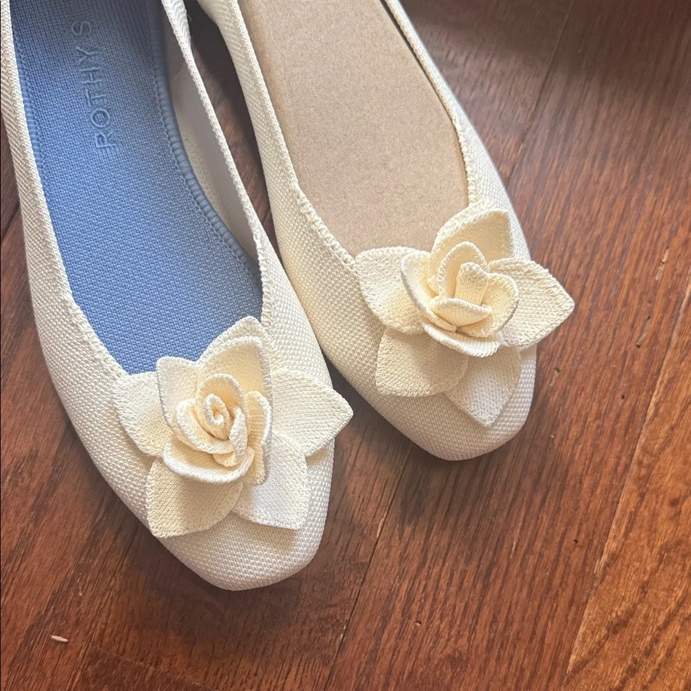 NEW Rothy's Cream Flats Love Bird - Picture 2 of 5